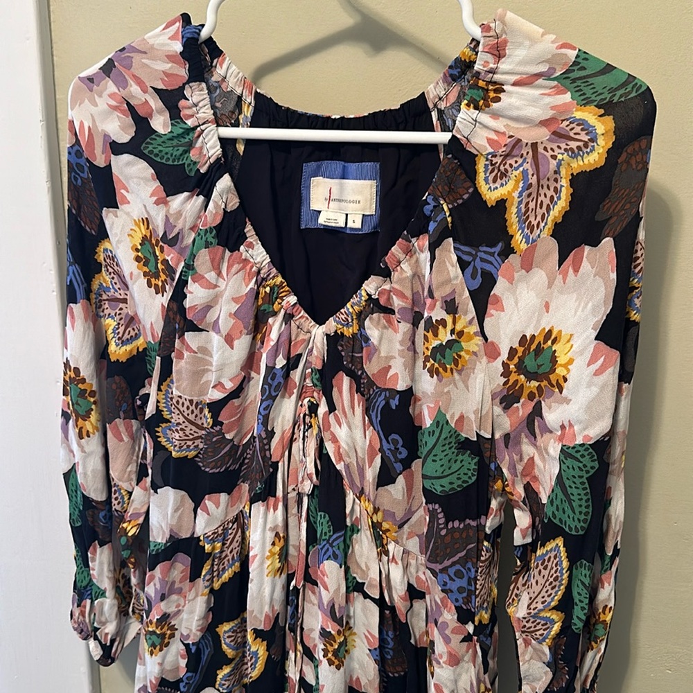 Anthropologie size small floral mini dress